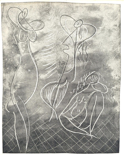 Pablo Picasso, Trois Baigneuses (Bloch 361A-E; Baer 683-688; Cramer 38), La Chvre-Feuille, Engraving