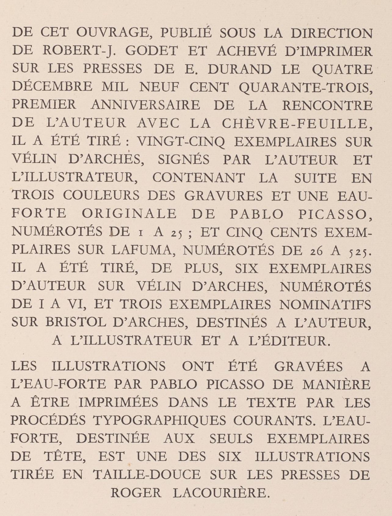 Pablo Picasso, Trois Baigneuses (Bloch 361A-E; Baer 683-688; Cramer 38), La Chvre-Feuille, Engraving