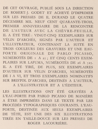 Pablo Picasso, Trois Baigneuses (Bloch 361A-E; Baer 683-688; Cramer 38), La Chvre-Feuille, Engraving