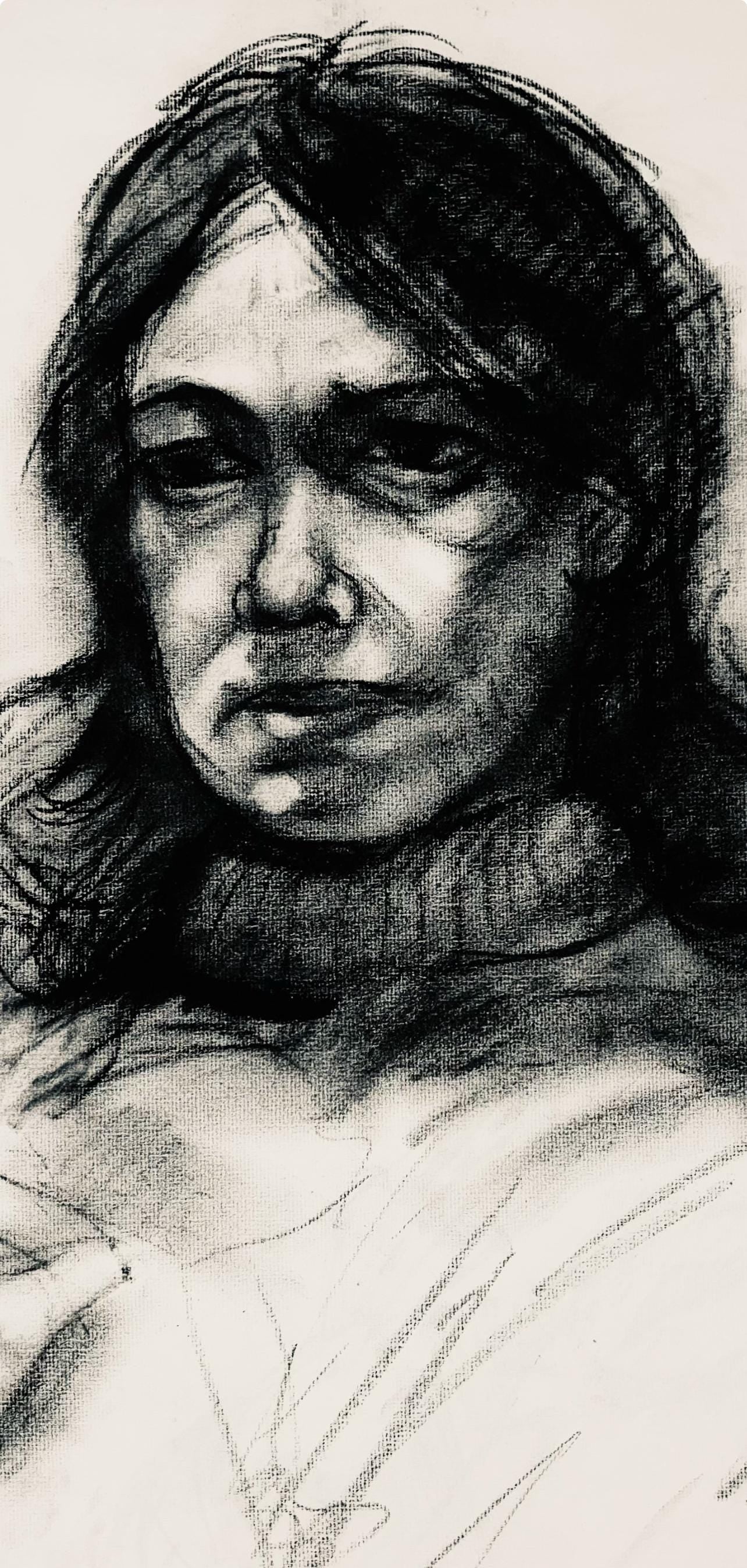 Ian Hornak, Renaissance Female Figure Study, 1963, Original Drawing