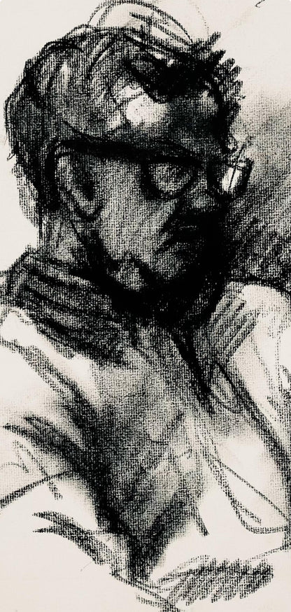 Ian Hornak, Female And Male Figure Study, 1963, Original Drawing