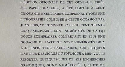 Jean Lurat, Le Scorpion (Scorpio), Les Signes Du Zodiaque, Lithograph