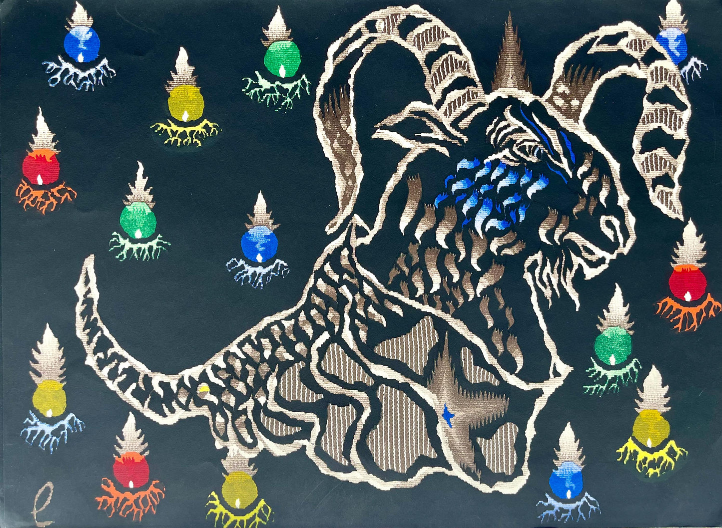 Jean Lurat, Le Blier (Aires), Les Signes Du Zodiaque, Lithograph