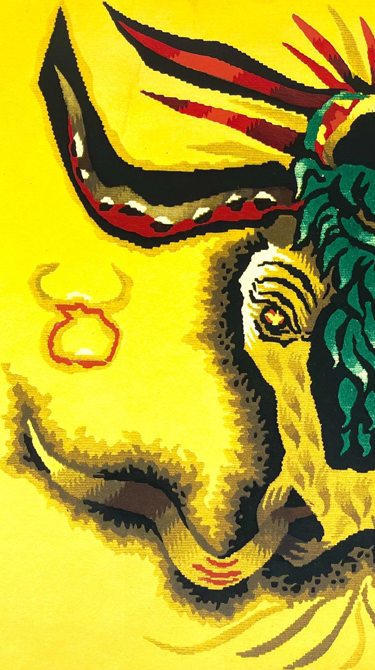 Jean Lurat, Le Taureau (Taurus), Les Signes Du Zodiaque, Lithograph