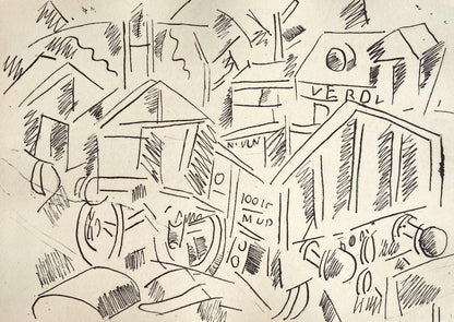 Fernand Lger, La Gare De Verdun, Fernand Lger, Dessins De Guerre, Lithograph