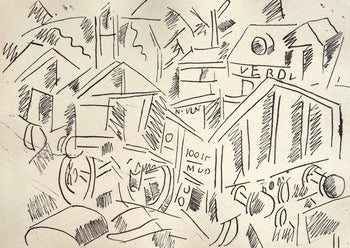 Fernand Lger, La Gare De Verdun, Fernand Lger, Dessins De Guerre, Lithograph