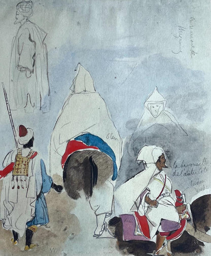 Eugne Delacroix, Composition, Trente Et Un Dessins Et Aquarelles Du Maroc, Lithograph