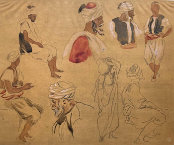 Lithograph - Eugne Delacroix - Composition - Trente et un Dessins et Aquarelles du Maroc