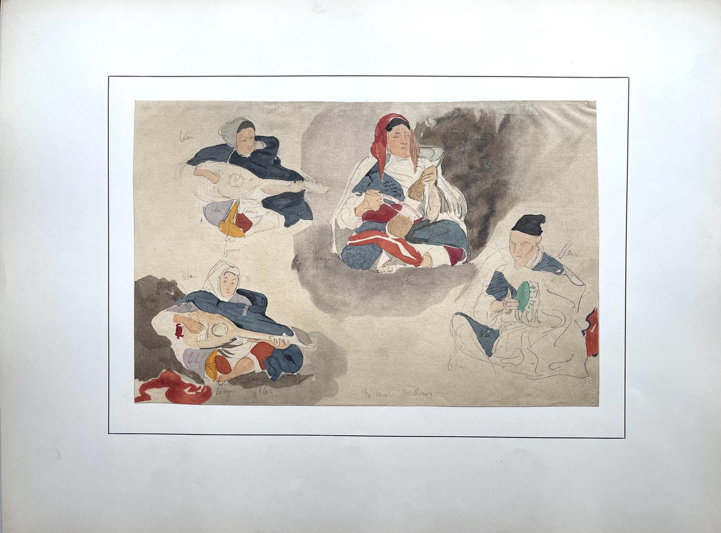 Eugne Delacroix, Composition, Trente Et Un Dessins Et Aquarelles Du Maroc, Lithograph