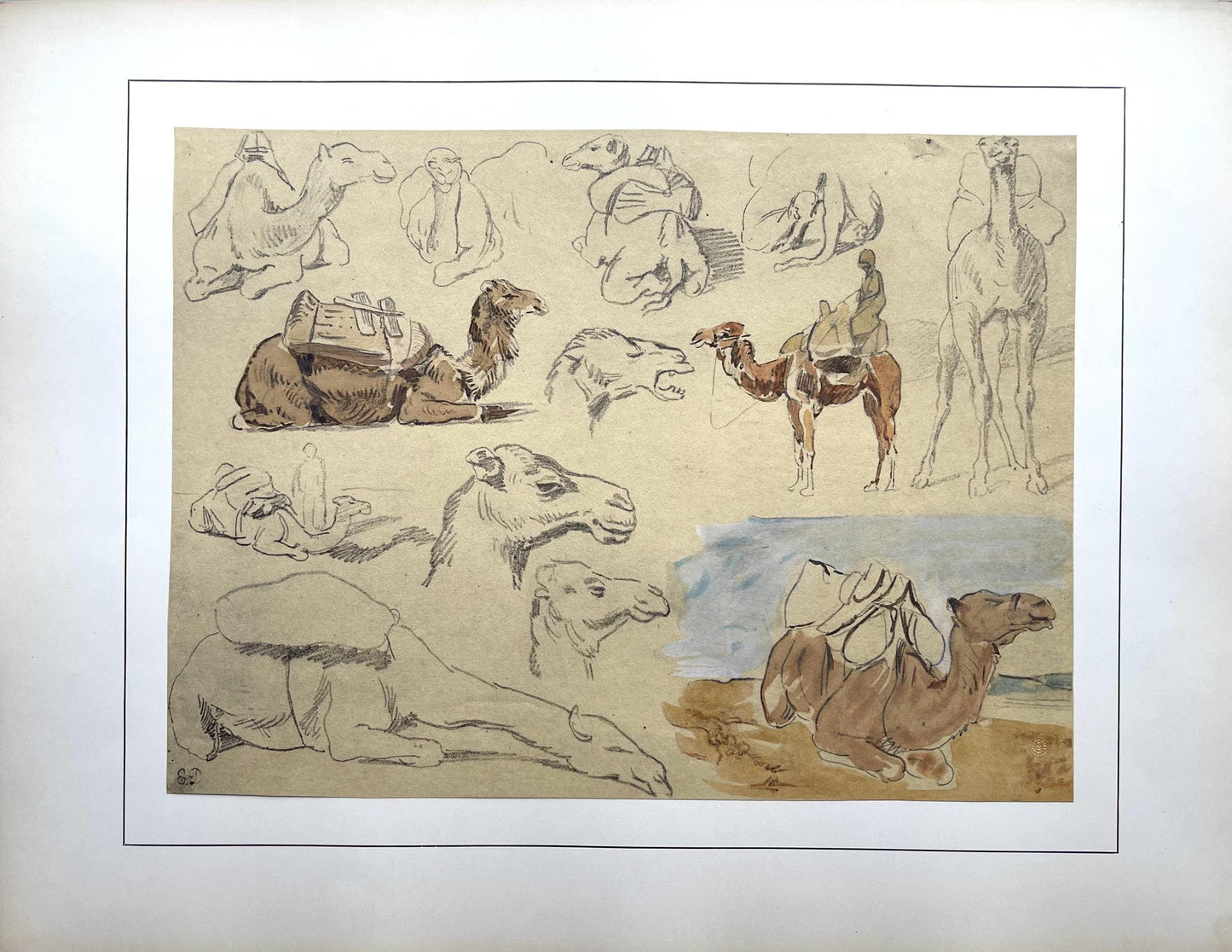 Eugne Delacroix, Composition, Trente Et Un Dessins Et Aquarelles Du Maroc, Lithograph