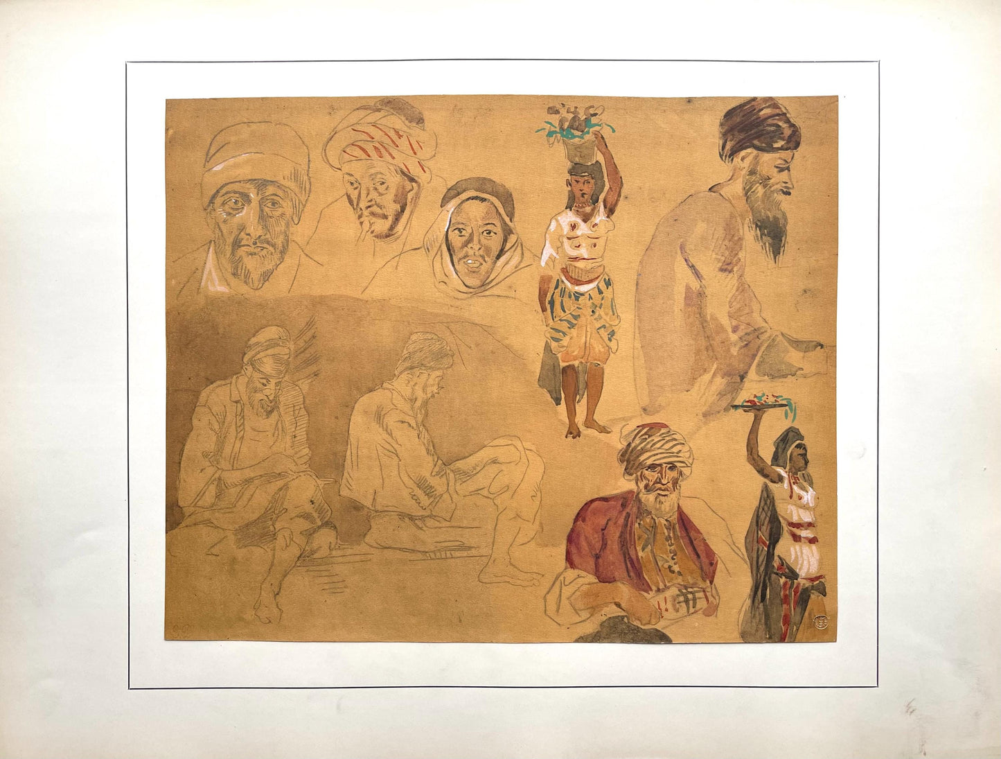 Eugne Delacroix, Composition, Trente Et Un Dessins Et Aquarelles Du Maroc, Lithograph