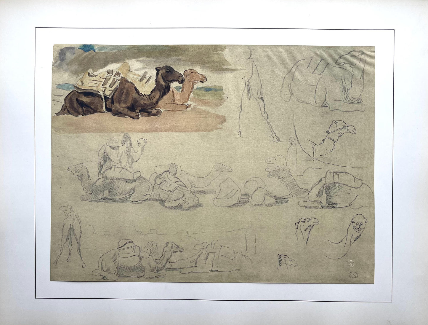 Eugne Delacroix, Composition, Trente Et Un Dessins Et Aquarelles Du Maroc, Lithograph