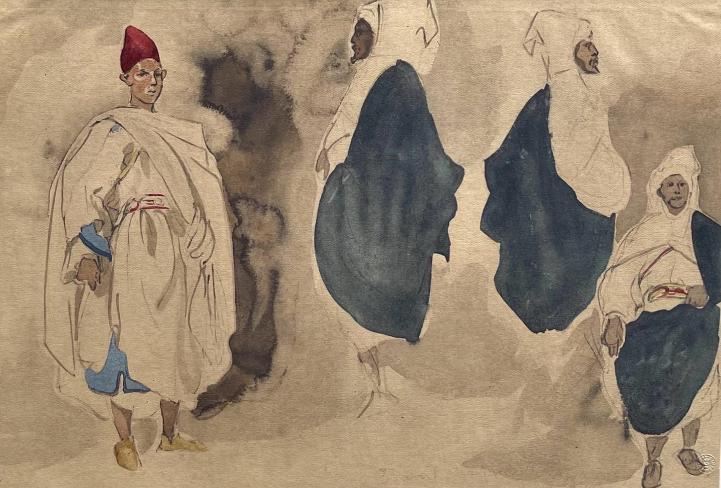 Eugne Delacroix, Composition, Trente Et Un Dessins Et Aquarelles Du Maroc, Lithograph