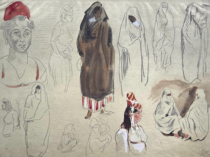 Lithograph - Eugne Delacroix - Composition - Trente et un Dessins et Aquarelles du Maroc