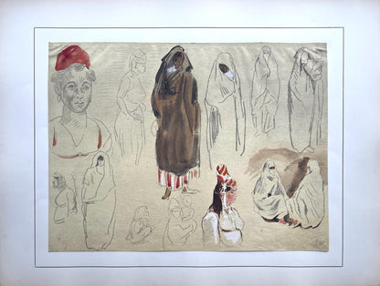 Lithograph - Eugne Delacroix - Composition - Trente et un Dessins et Aquarelles du Maroc