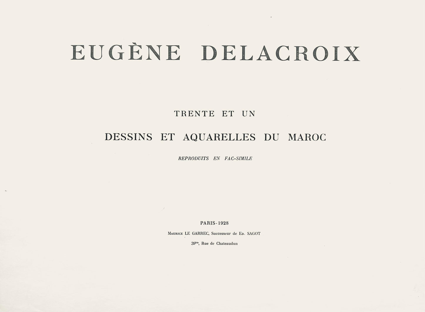 Lithograph - Eugne Delacroix - Composition - Trente et un Dessins et Aquarelles du Maroc