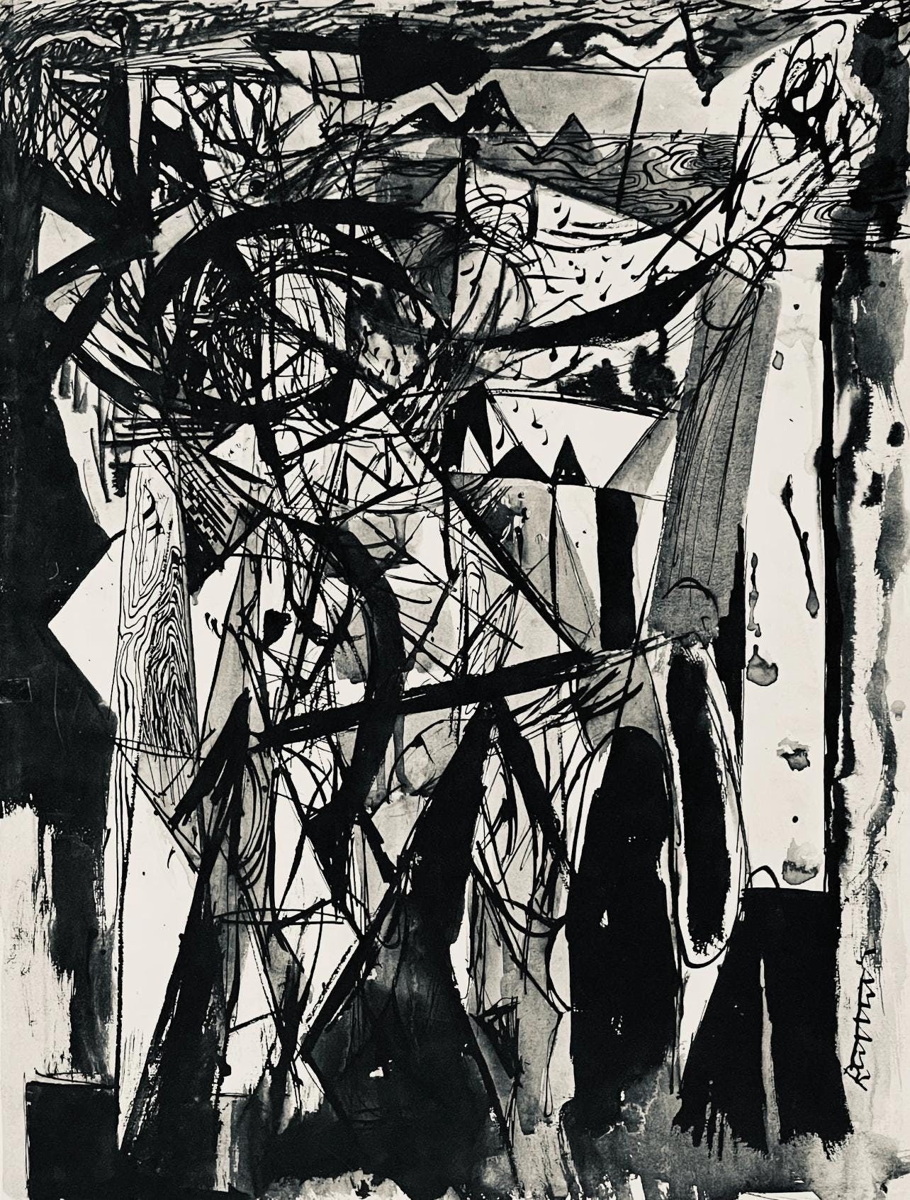 Abraham Rattner, Crucifixion, Lithograph