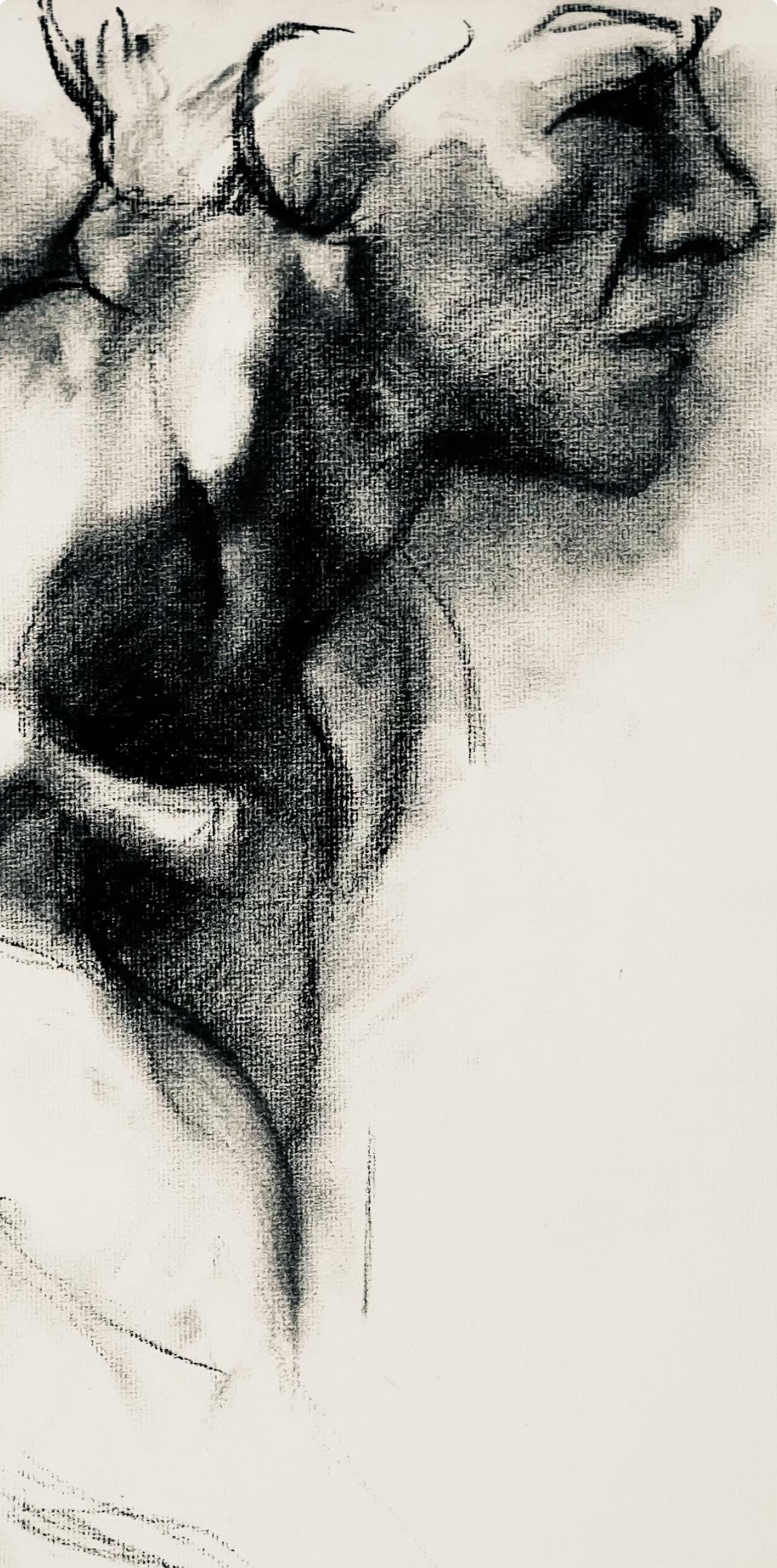 Ian Hornak, Renaissance Male Nude Figure Study, 1963, Original Drawing