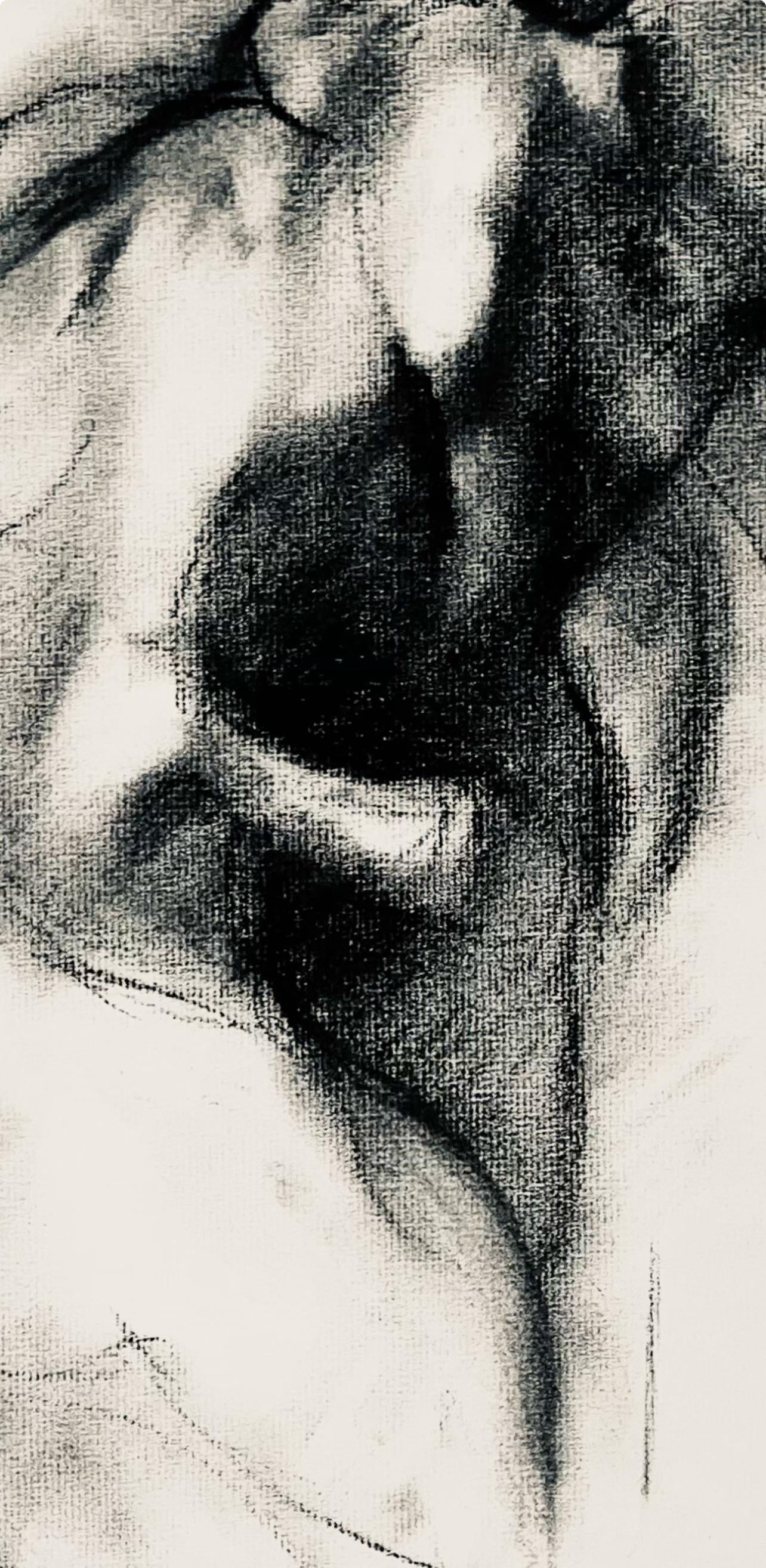 Ian Hornak, Renaissance Male Nude Figure Study, 1963, Original Drawing