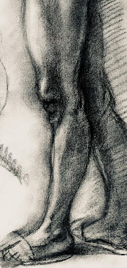 Ian Hornak, Renaissance Male Nude Figure Study, 1963, Original Drawing