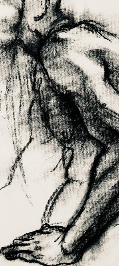 Ian Hornak, Renaissance Male Nude Figure Study, 1963, Original Drawing