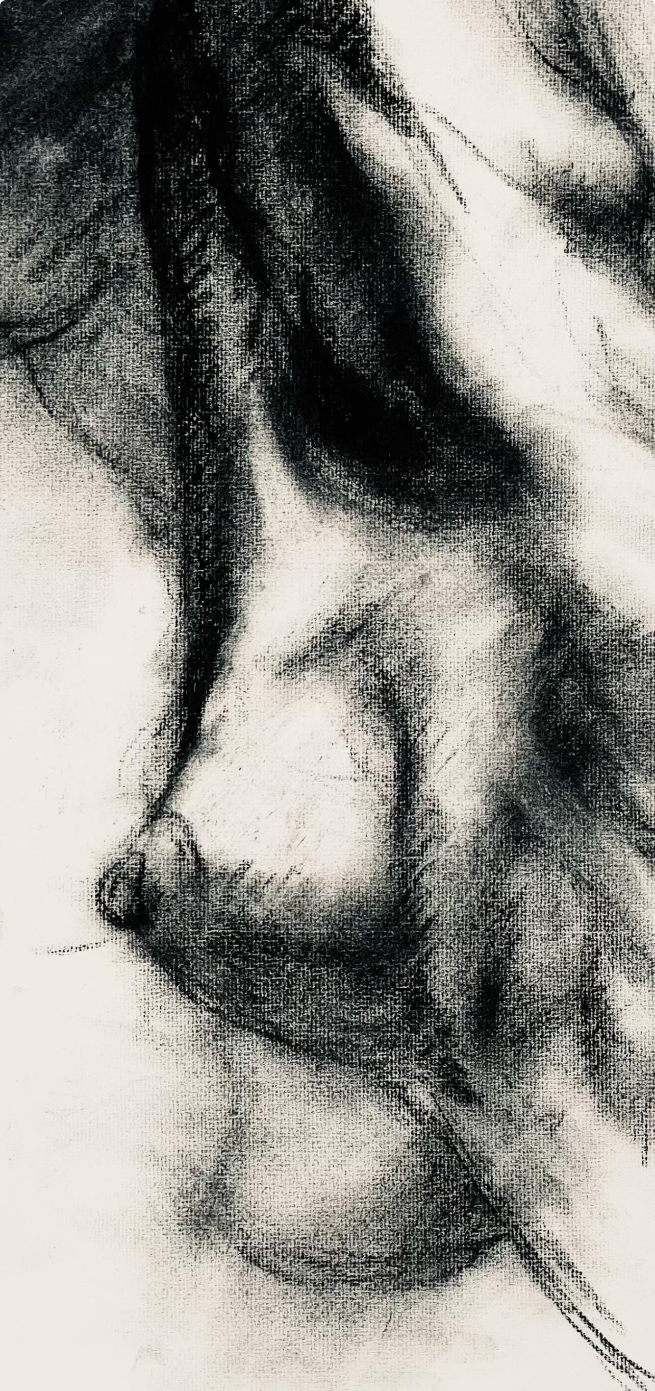 Ian Hornak, Renaissance Female Nude Figure Study, 1963, Original Drawing