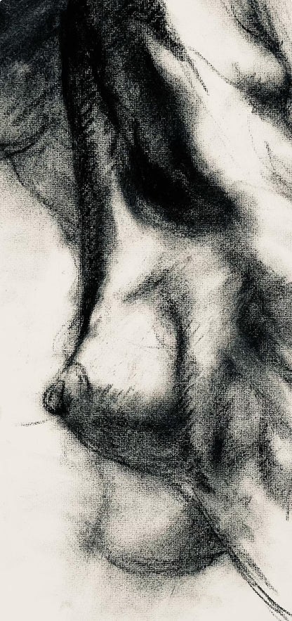 Ian Hornak, Renaissance Female Nude Figure Study, 1963, Original Drawing