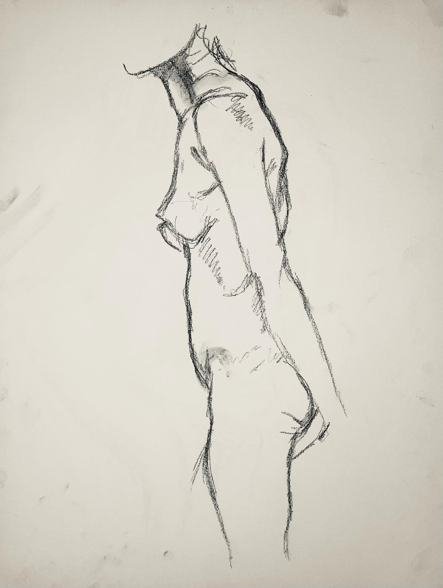Ian Hornak, Renaissance Female Nude Figure Study, 1963, Original Drawing