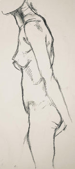 Ian Hornak, Renaissance Female Nude Figure Study, 1963, Original Drawing