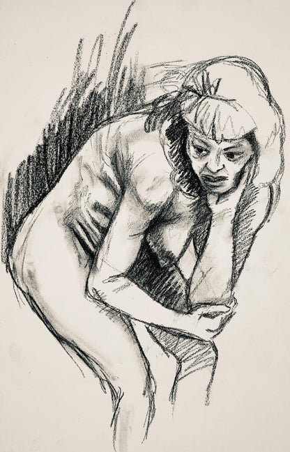 Ian Hornak, Renaissance Female Nude Figure Study, 1963, Original Drawing