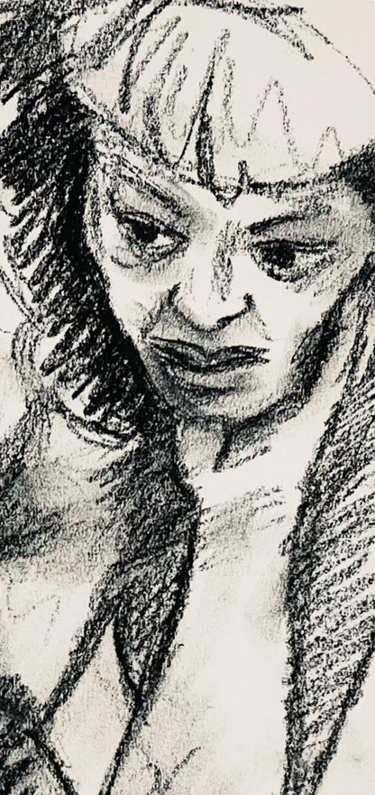 Ian Hornak, Renaissance Female Nude Figure Study, 1963, Original Drawing