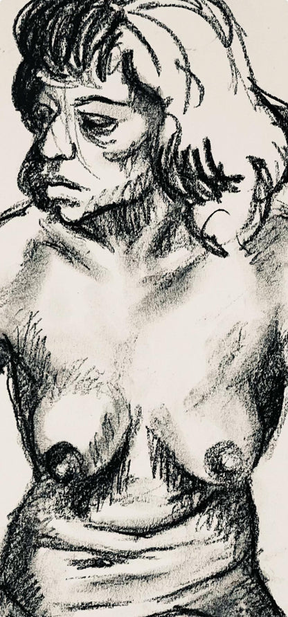 Ian Hornak, Renaissance Female Nude Figure Study, 1963, Original Drawing