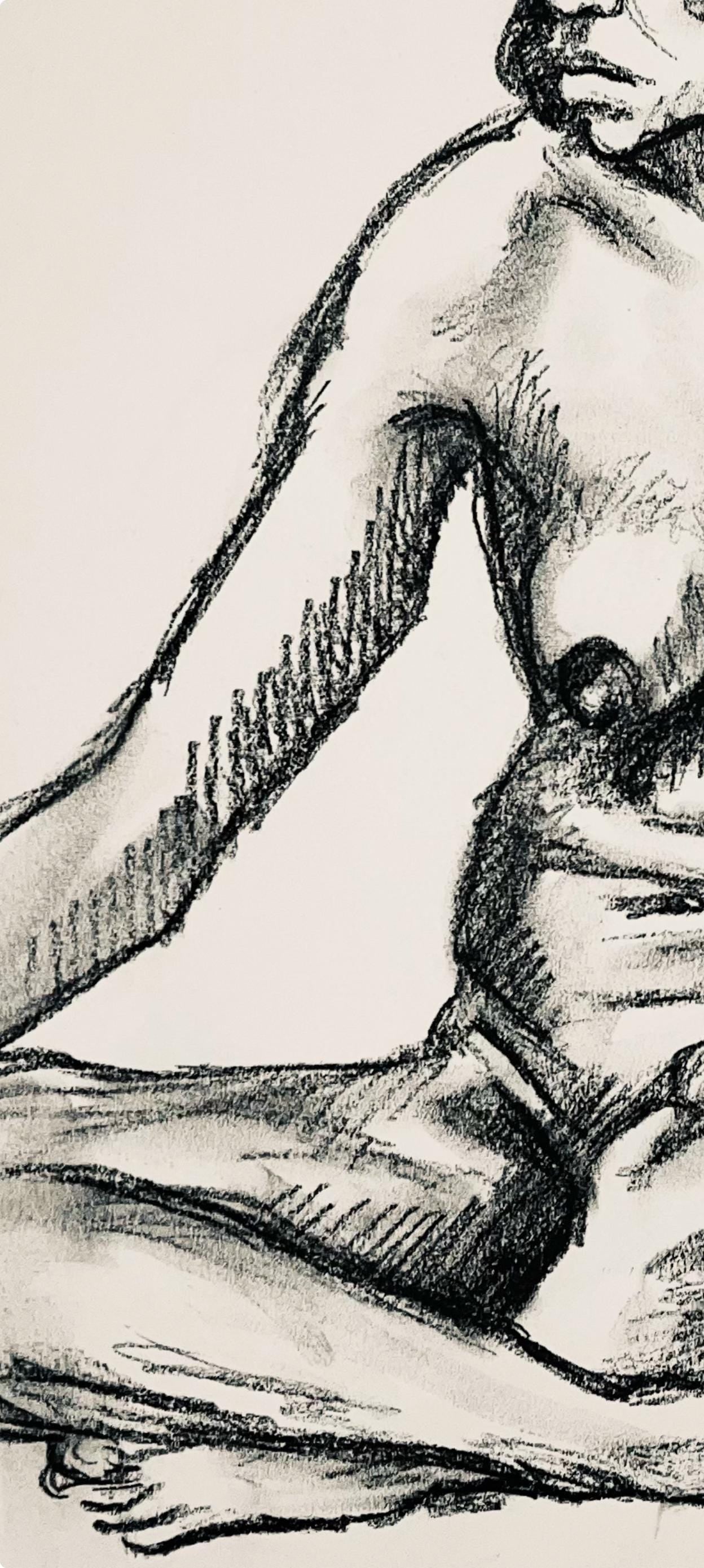 Ian Hornak, Renaissance Female Nude Figure Study, 1963, Original Drawing