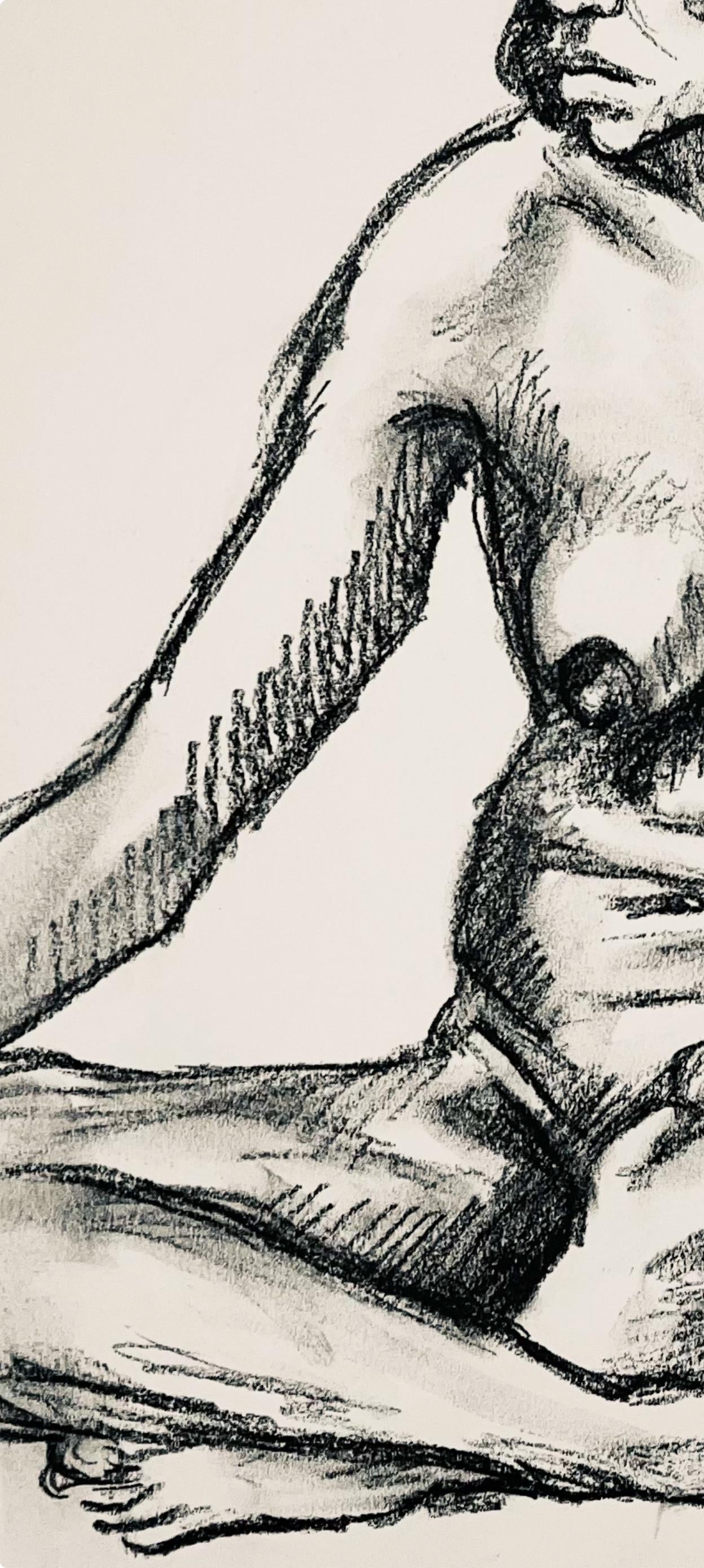 Ian Hornak, Renaissance Female Nude Figure Study, 1963, Original Drawing