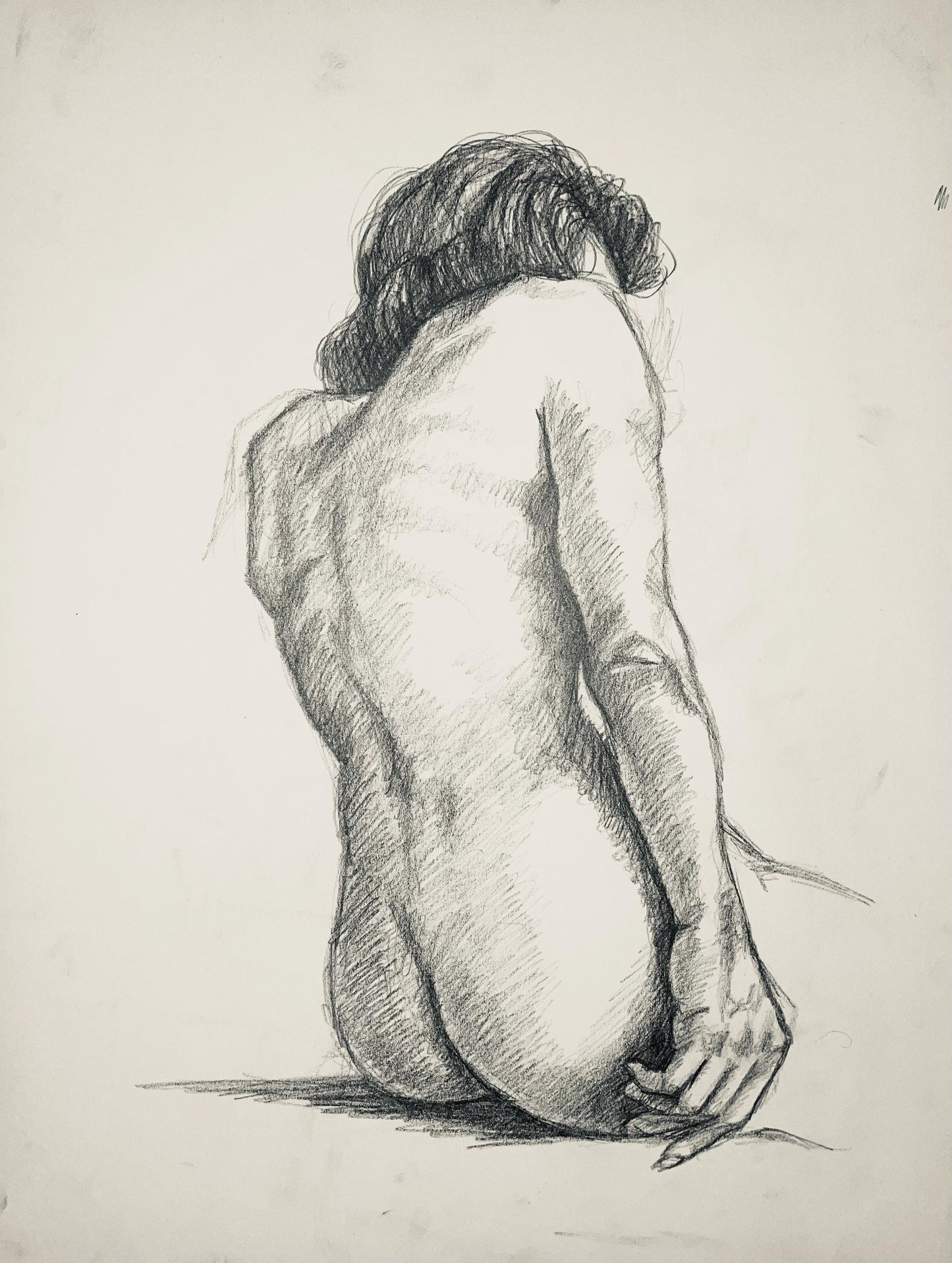 Ian Hornak, Renaissance Female Nude Figure Study, 1963, Original Drawing