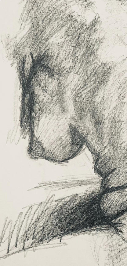 Ian Hornak, Renaissance Female Nude Figure Study, 1963, Original Drawing