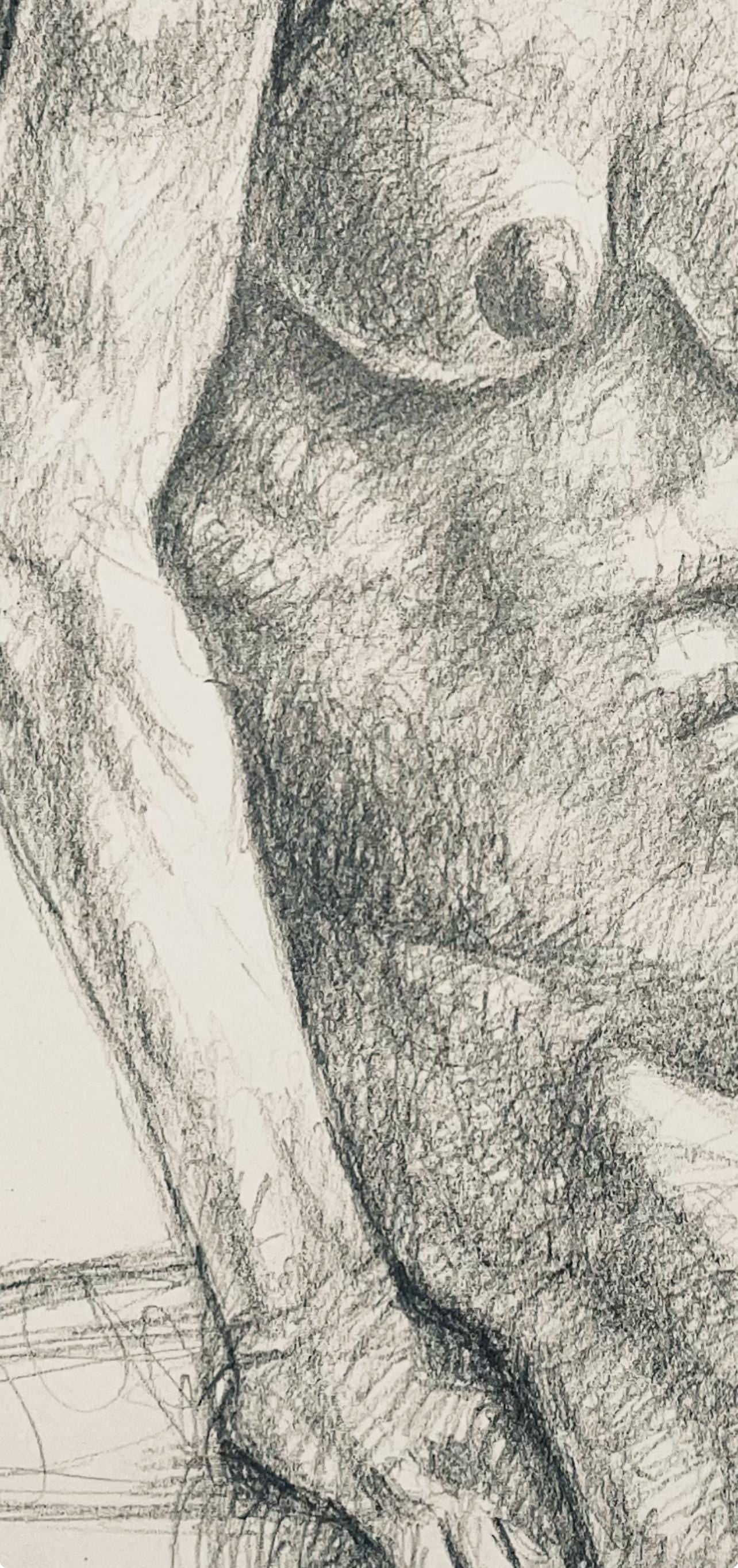 Ian Hornak, Renaissance Female Nude Figure Study, 1963, Original Drawing