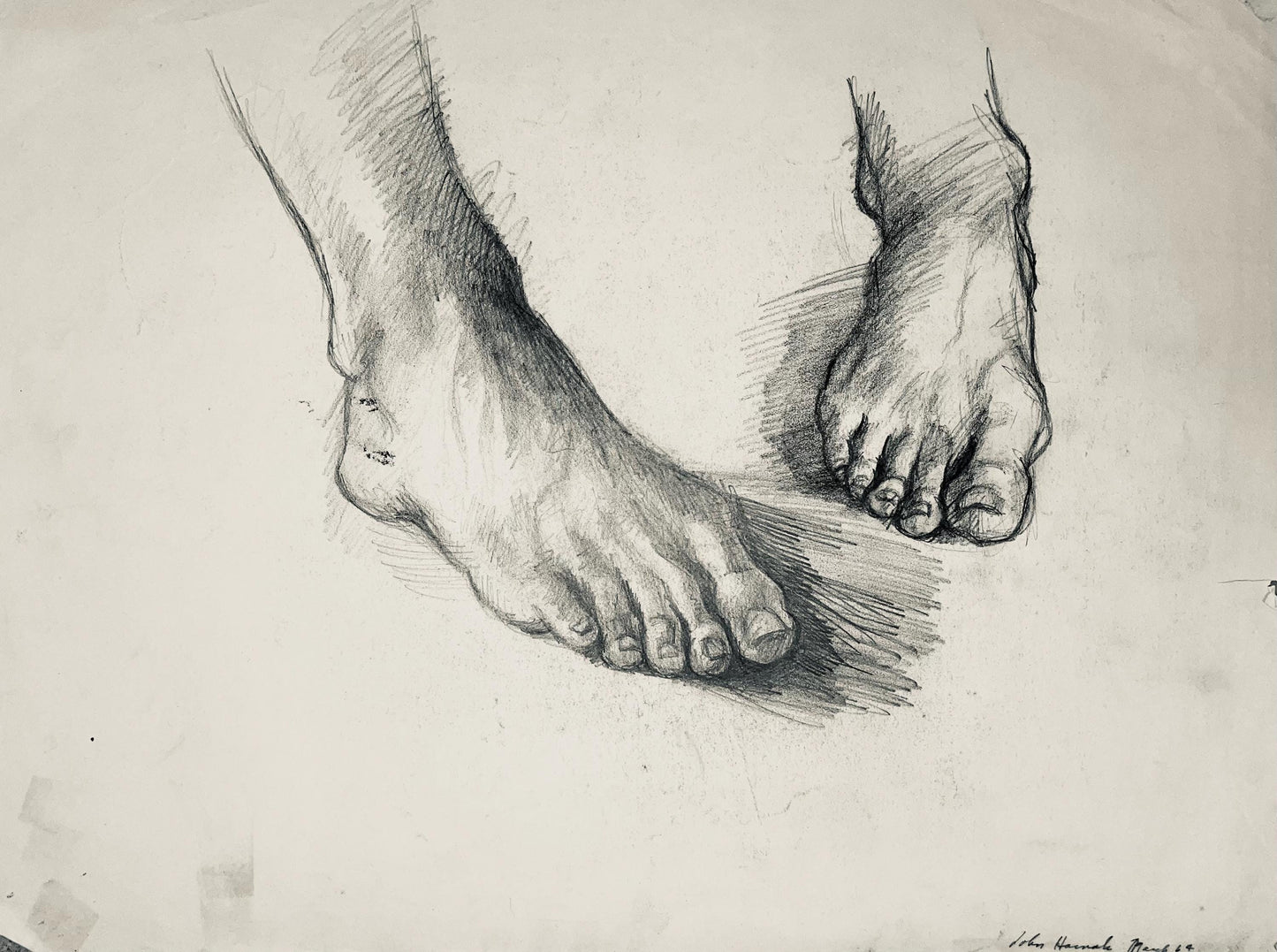 Ian Hornak, Renaissance Foot Study, 1963, Original Drawing