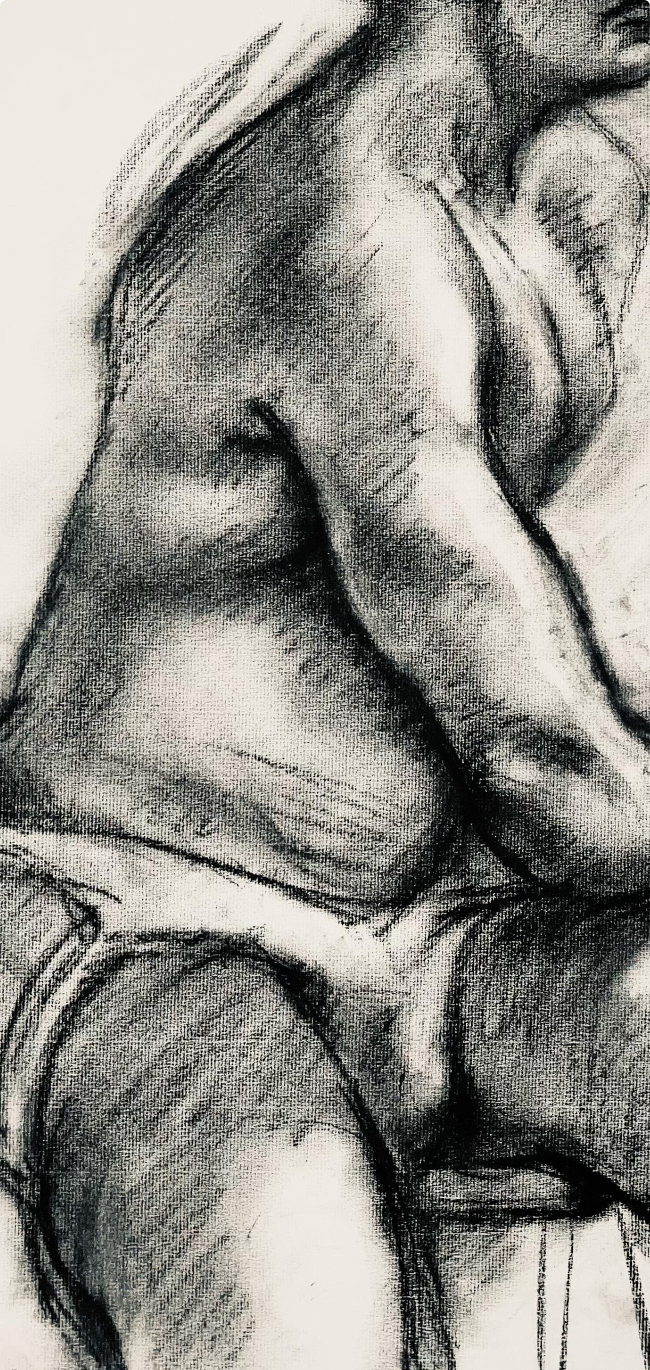 Ian Hornak, Renaissance Male Nude Figure Study, 1963, Original Drawing