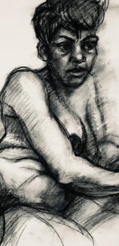 Ian Hornak, Renaissance Female Nude Figure Study, 1963, Original Drawing