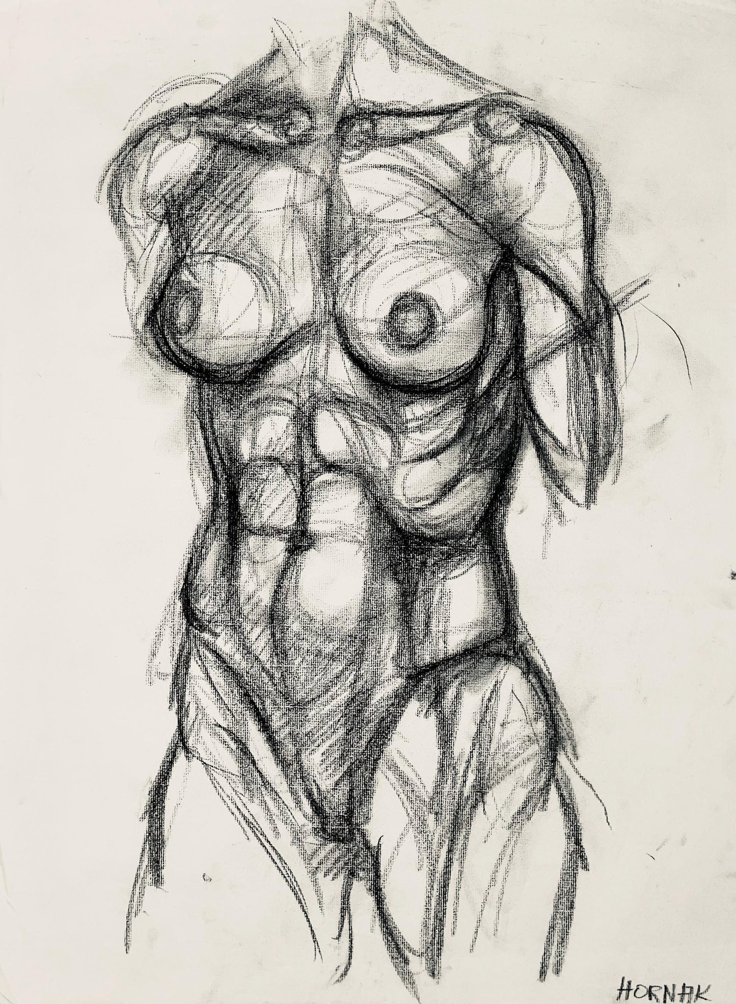 Ian Hornak, Renaissance Female Nude Figure Study, 1963, Original Drawing
