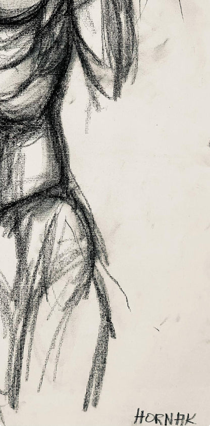 Ian Hornak, Renaissance Female Nude Figure Study, 1963, Original Drawing