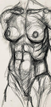 Ian Hornak, Renaissance Female Nude Figure Study, 1963, Original Drawing
