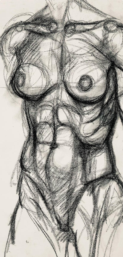 Ian Hornak, Renaissance Female Nude Figure Study, 1963, Original Drawing