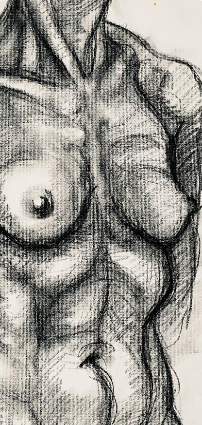 Ian Hornak, Renaissance Female Nude Figure Study, 1963, Original Drawing