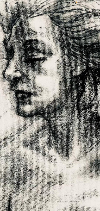 Ian Hornak, Renaissance Female Nude Figure Study, 1963, Original Drawing