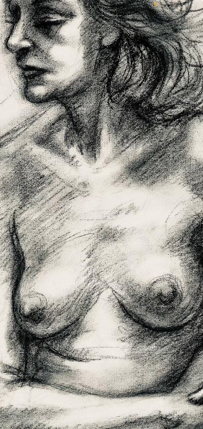 Ian Hornak, Renaissance Female Nude Figure Study, 1963, Original Drawing
