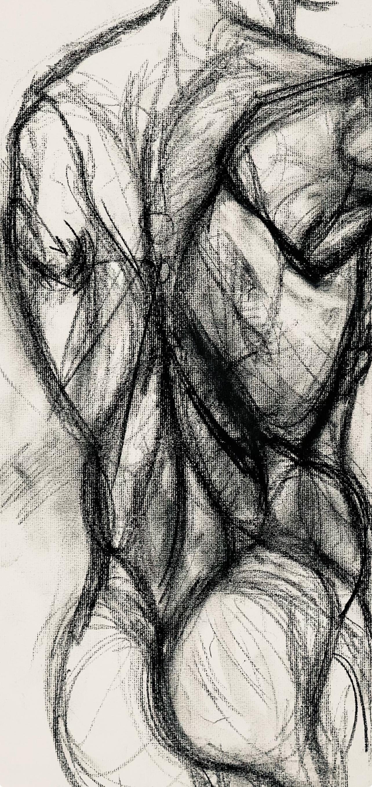 Ian Hornak, Renaissance Male Nude Figure Study, 1963, Original Drawing