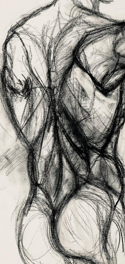 Ian Hornak, Renaissance Male Nude Figure Study, 1963, Original Drawing