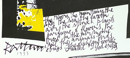 Abraham Rattner, Head Of A Prophet, Lithograph